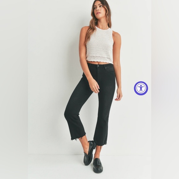 NWT Just Black Denim flare jeans, size 24, color: black - Picture 1 of 5